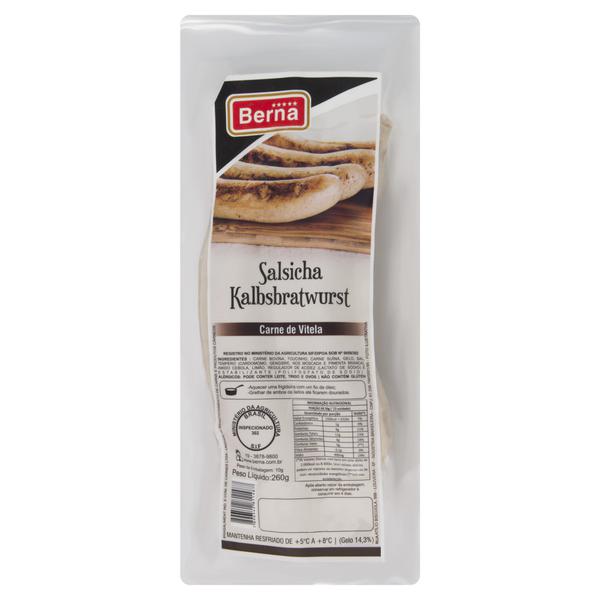 SALSICHA CARNE VITELA BERNA 260G