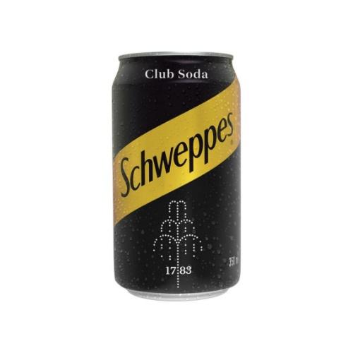 SCHWPPES CLUB SODA BLACK LATA 350ML