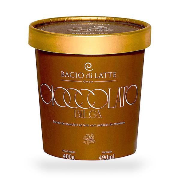 SORVETE BACIO GELATO CIOCCOLATO BELGA POTE 490ML