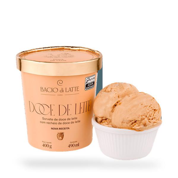 SORVETE BACIO GELATO DOCE DE LEITE POTE 490ML