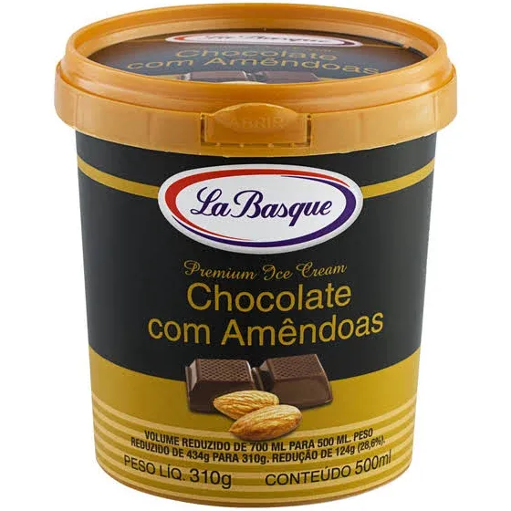 SORVETE LA BASQUE CHOCOLATE AMEND 500ML