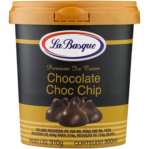 SORVETE LA BASQUE CHOCOLATE CHIP 500ML