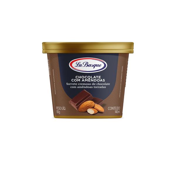 SORVETE LA BASQUE CHOCOLATE COM AMÊNDOAS 140ML