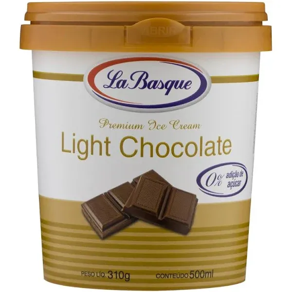 SORVETE LA BASQUE CHOCOLATE LIGHT 500ML