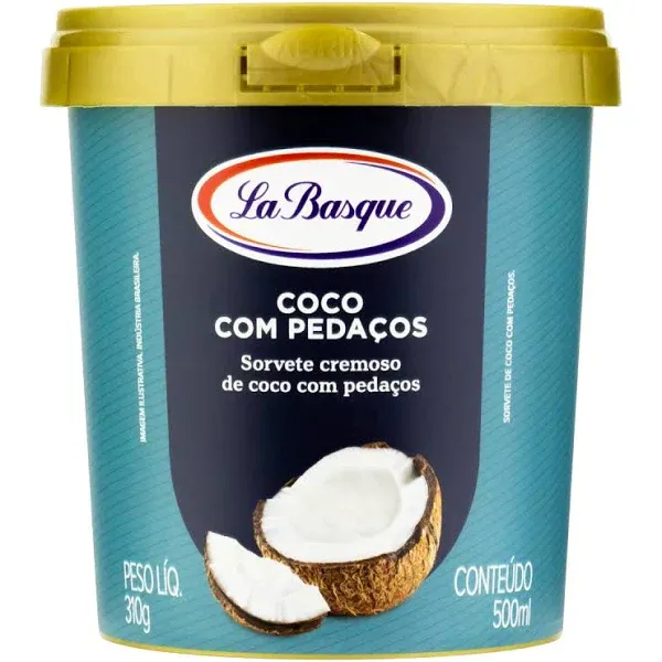 SORVETE LA BASQUE COCO COM PEDACOS 500ML