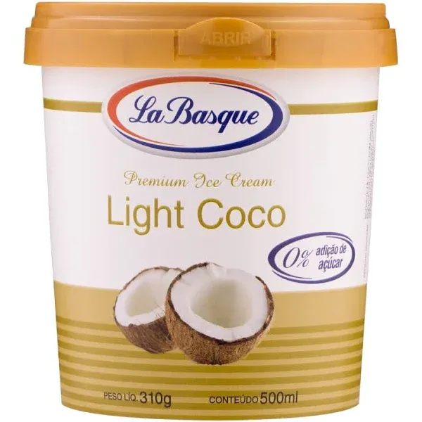 SORVETE LA BASQUE COCO LIGHT 500ML