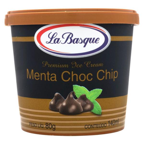 SORVETE LA BASQUE MENTA CHOCOLATE CHIP 80% 140GR