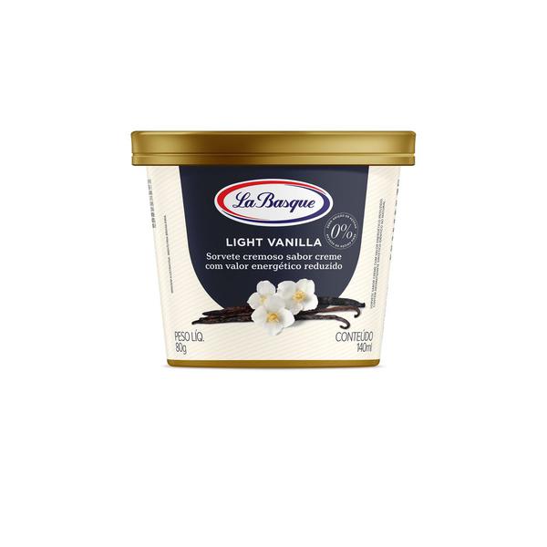SORVETE LA BASQUE VANILLA LIGHT 80% 140ML