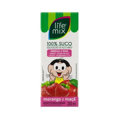 SUCO MAÇA E MORANGO LIFE KIDS MIX 200ML
