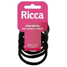 ELASTICO P/ CABELO S/METAL PRETO RICCA