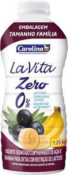 IOGURTE CAROLINA LA VITA 1.250LT ZERO ACAI/BANANA