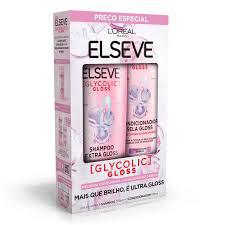 KIT SH ELSEVE 375ML+COND 170ML GLYCOLIC GLOSS