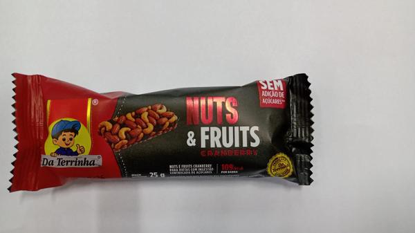 NUTS E FRUITS DA TERRINHA 25G CRANBERRY ZERO