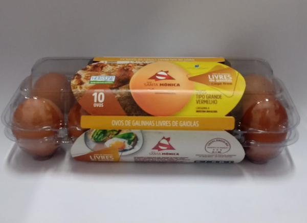 OVOS SANTA MONICA GD VERM C/10 GALINHA LIVRE