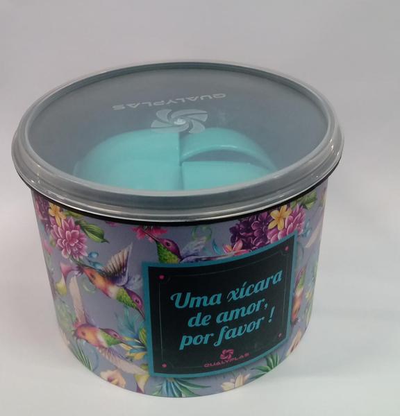 POTE PRESENTE QUALYPLAS BEIJA FLOR XICARAS CHA CORES