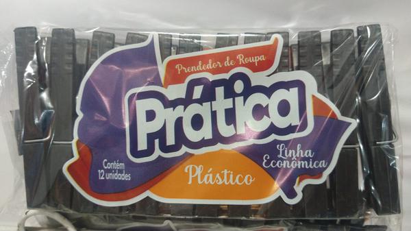 PRENDEDOR ROUPA PRATICA PLAST C/12