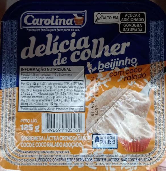 SOBR CAROLINA 125G BEIJINHO