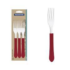 TALHER TRAMONTINA C/3 GARFO VERM