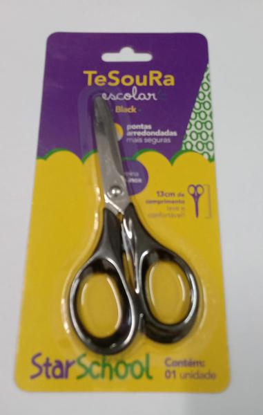 TESOURA ESCOLAR STARSCHOOL BLACK