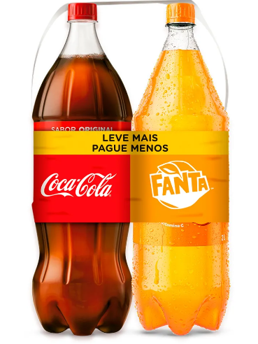 KIT REFRI COCA-COLA 2L + FANTA 2L LARANJA