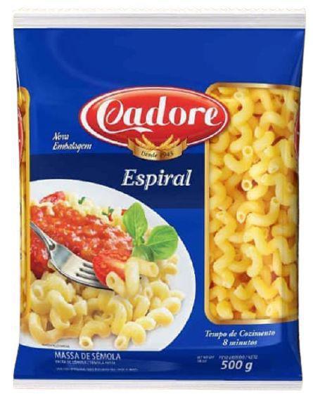 MASSA SEMOLA CADORE 500GR ESPIRAL