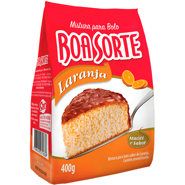 MIST BOLO BOA SORTE 400GR LARANJA REF279