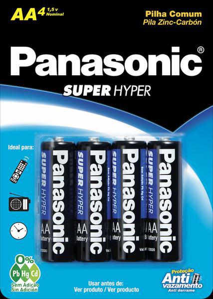 PILHA PANASONIC SUPER HYPER C/4 AA