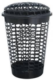 CESTO PARA ROUPA JAGUAR REDONDO COM TAMPA 56L