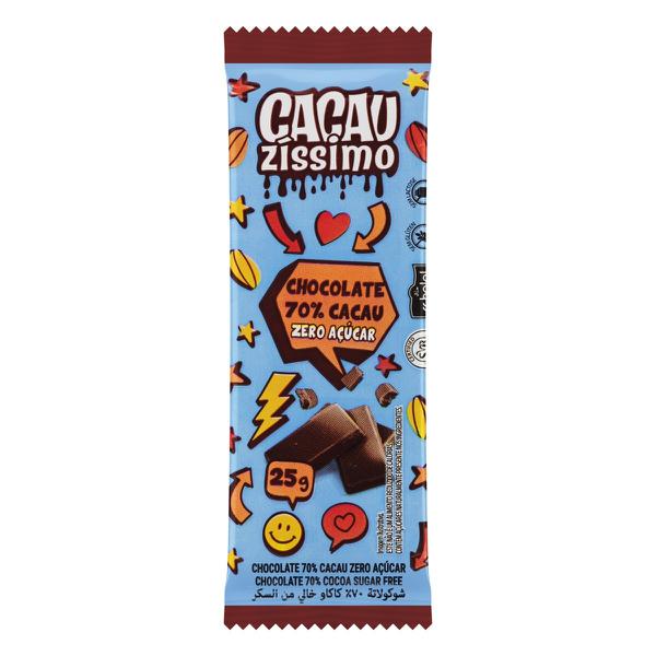 CHOC CACAUZISSIMO 25G 70% CACAU ZERO