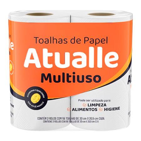 PAPEL TOALHA ATUALLE 20 X 20,5CM 2RL C/ 55