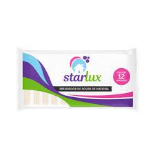 PRENDEDOR DE ROUPAS MADEIRA STARLUX C/12