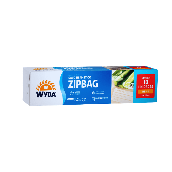 SACO FREEZER E GELADEIRA WYDA ZIP 18CM X 23CM - MEDIO