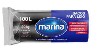 SACO LIXO MARINA ROLO 100L COM 20
