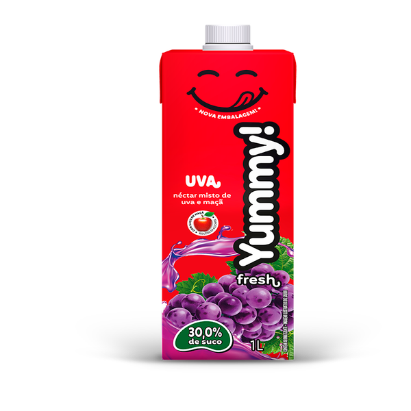 SUCO YUMMY NECTAR TP 1L UVA E MACA