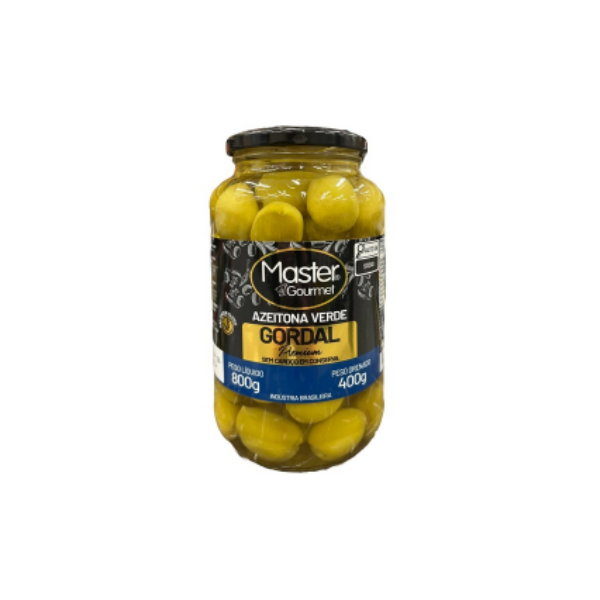 AZEITONA VERDE MASTER GOURMET 400G GORDAL S/CAROÇO