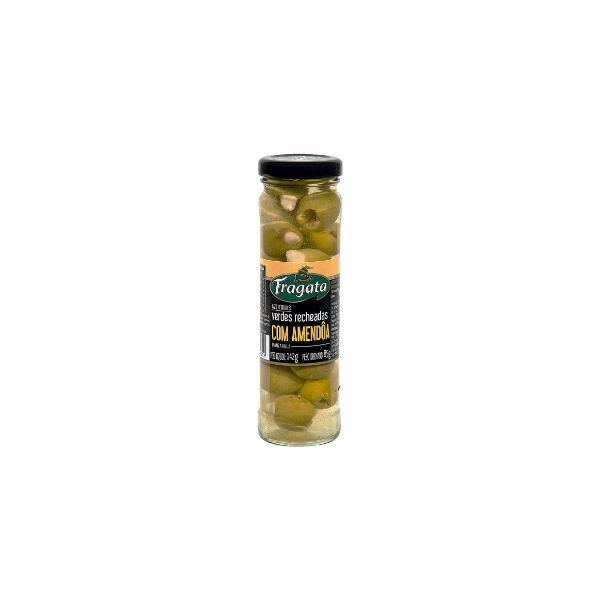 AZEITONAS VERDES RECHEADA FRAGATA 85G AMENDOA