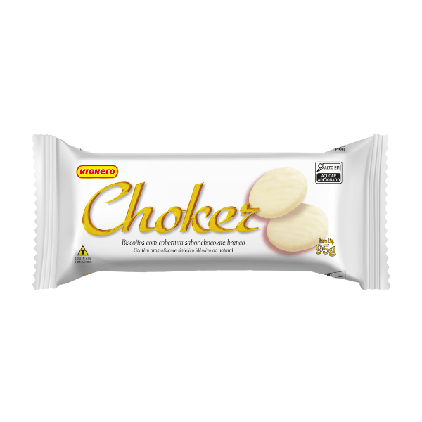 BISCOITO CHOKER 95G CHOCOLATE BRANCO