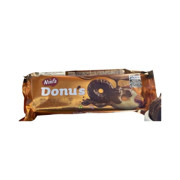 BISCOITO DONUS NINFA 75G CHOCOLATE MEIO AMARGO