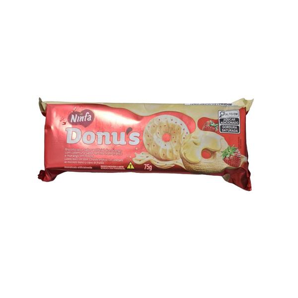 BISCOITO DONUS NINFA 75G MORANGO