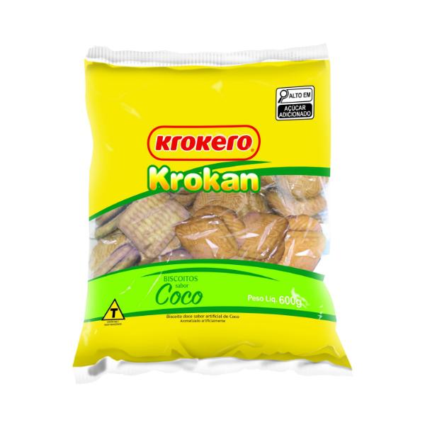 BISCOITO KROKERO KROKAN 600G COCO