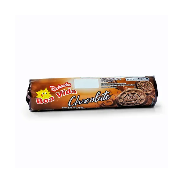 BISCOITO RECHEADO BOA VIDA 100G CHOCOLATE