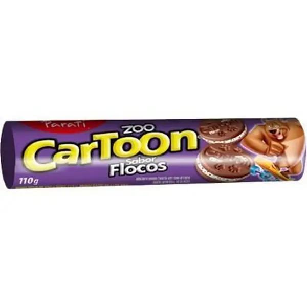 BISCOITO RECHEADO PARATI ZOO CARTOON 110G FLOCOS