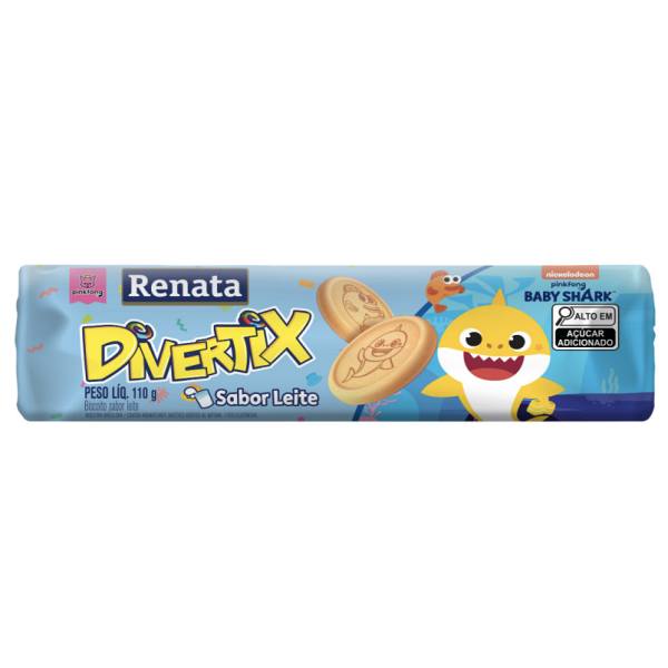 BISCOITO RENATA DIVERTIX 110G LEITE BABY SHARK