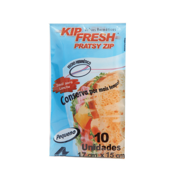 BOLSAS HERMETICAS KIP FRESH PRATSY ZIP 10UN 17X15CM