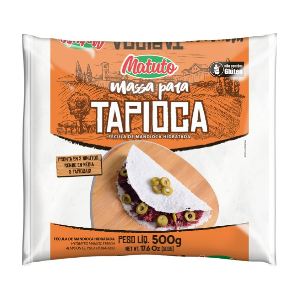 MASSA PARA TAPIOCA MATUTO 500G FECULA HIDRATADA