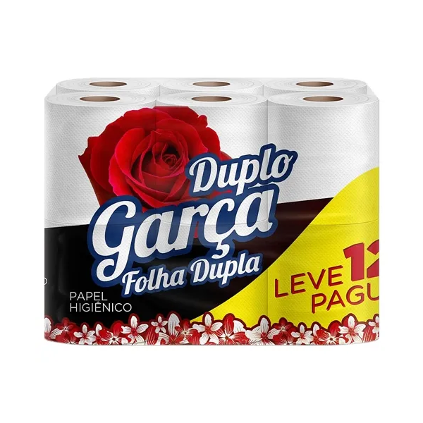 PAPEL HIGIENICO GARÇA FOLHA DUPLA 30M LV12 PG11