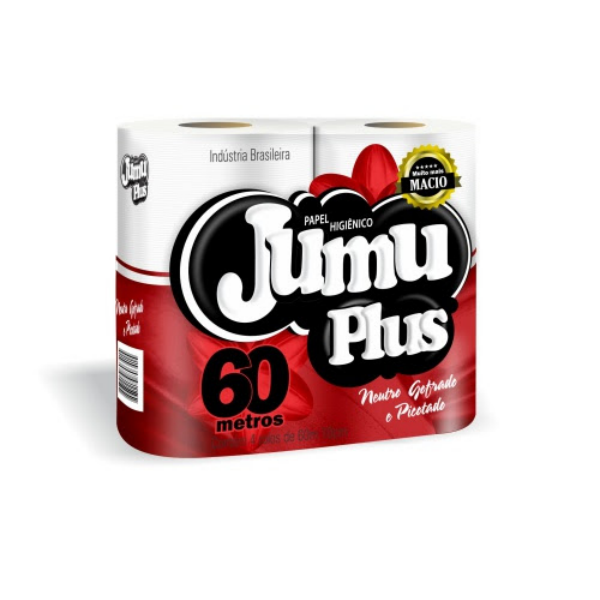 PAPEL HIGIENICO JUMU PLUS 60M 4 ROLOS