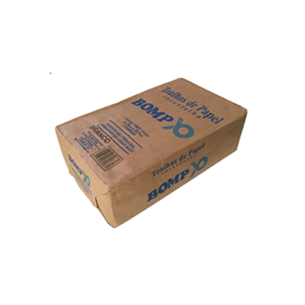 PAPEL TOALHA INTERFOLHA BOMP BRANCO 20X20.5