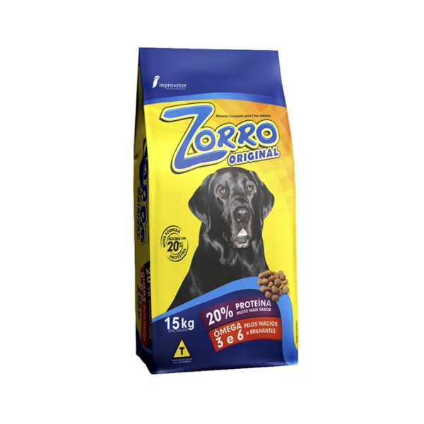 RACAO PARA CAES 15KG ZORRO