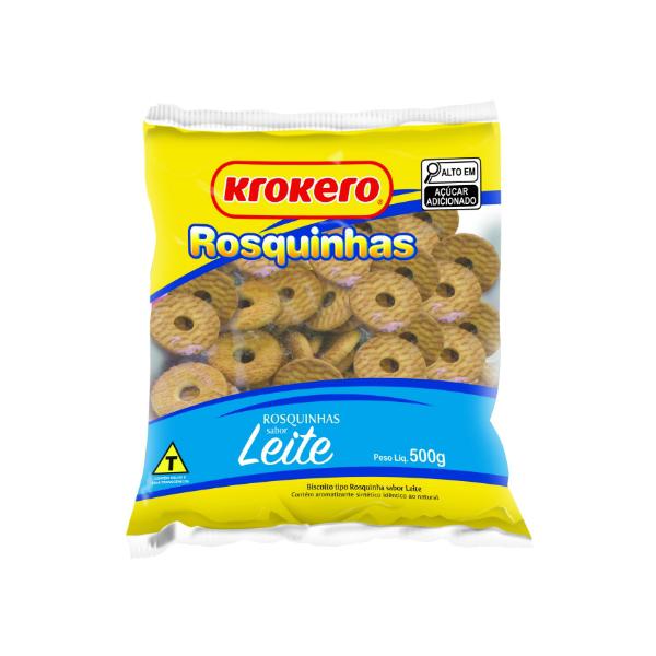 ROSQUINHA KROKERO 500G LEITE